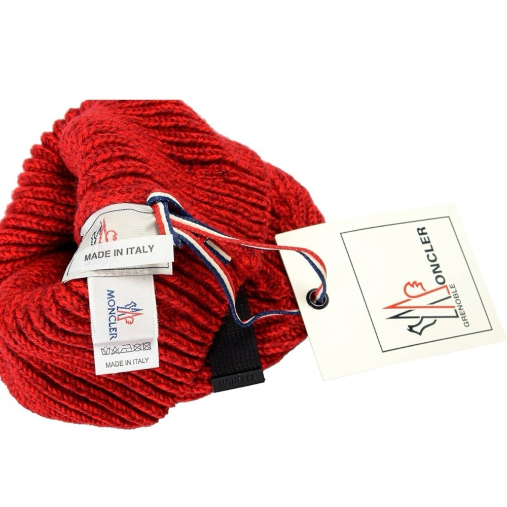 Authentic Moncler Red Wool Beanie with gift box - Picture 5 of 7